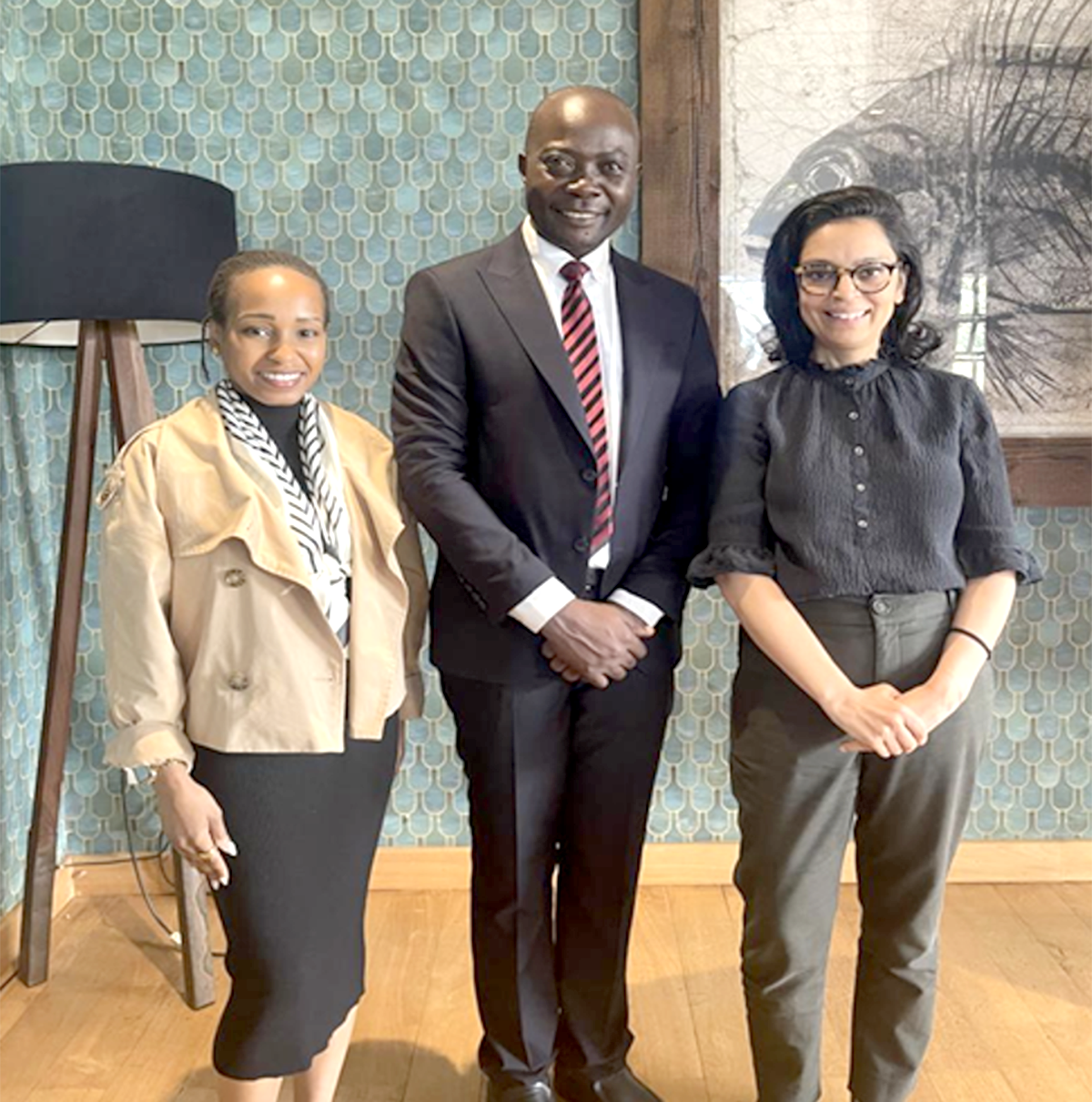 The team from Bloomberg Philanthropies and the ED of CEFROHT pose for a photo