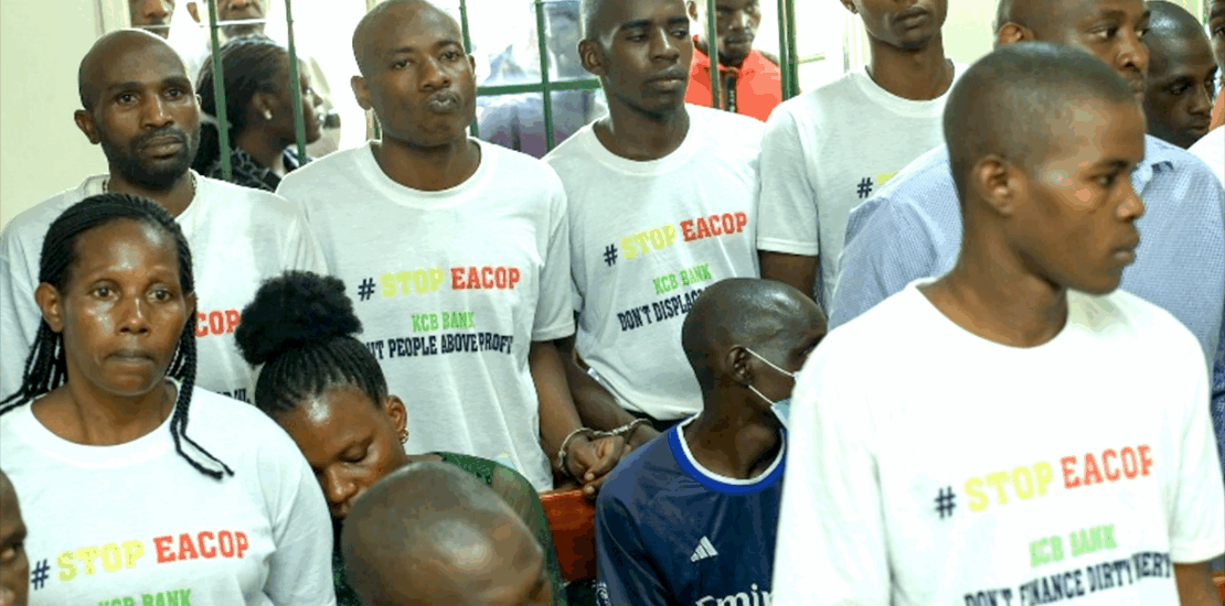 The #StopEacop activists in court.