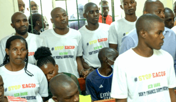 The #StopEacop activists in court.